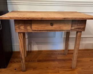 D50 - $150. Small Primitive Farmhouse Table. Measures 36.25" wide x 22.75" deep x 26.75" tall.