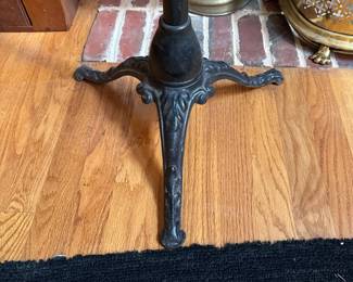 L34 - $125. Cast Iron Plant Stand. Measures 13.75" wide x 29.75" tall. Excellent Condition & Sturdy!