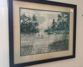 U5 - $125. David R Noble Watercolor. Measures 31.25" wide x 26.25" tall
