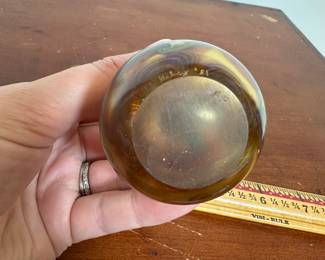 L57 - $25. John Gilvey Perfume Bottle. Measures 2" wide x 2.75" tall