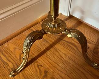 S39 - $250. Vintage Brass & Wood Butler Valet 1960s. Measures 18.5" wide x 52" tall. Excellent Condition!