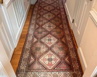 F44- $275. Beautiful Vintage Runner. Measures 158" long x 34" wide.