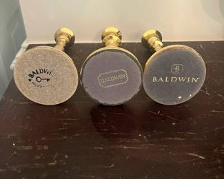 D19- $8 - $10. Baldwin Brass Candle Holders measured range 7.25" -7.5" depending on price
