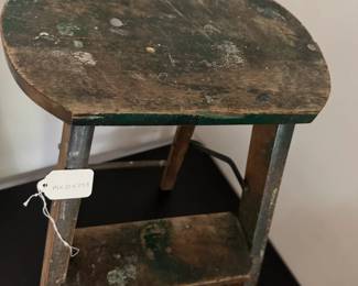 F1 - $35. Vintage Decorative Step Ladder. measures 14" wide x 21" deep x 23.5" tall
