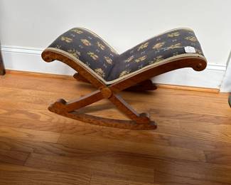 F25- $40. Foot Stool. Measures 13.5" wide x 13" deep x 23" tall