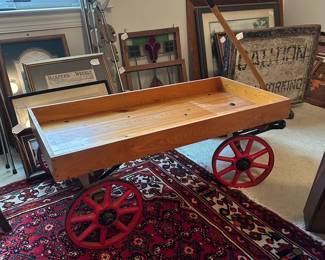 U71 - $175. Restored (?) Newspaper Delivery Wagon. Metal Wheels are in great shape. No advertising on it.