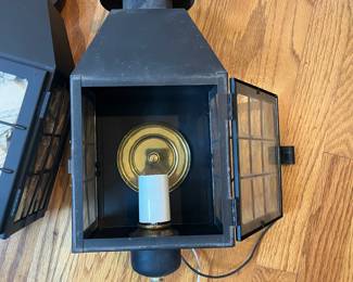 F56- $60 Set of UL Outdoor Lanterns. Measures 6.5wx15t