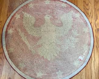 F40- $85. Round Eagle Rug. Measures 35" round.
