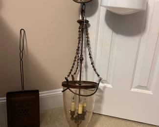 C21 - $50. Vintage Light Fixture. Hangs 34".