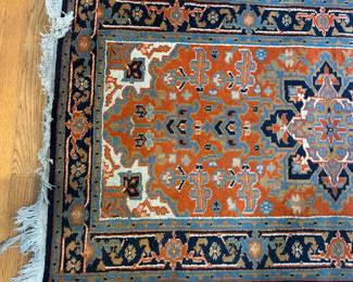F42 - $125. 100% New Wool. Woven in India. Measures 63" long x 32" wide.