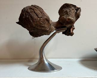 L35 - $35. Mounted Wood Burl. Measures 14" wide x 15" tall
