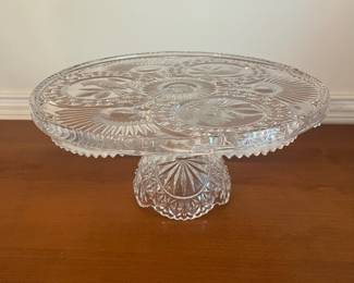 D3- $35. Hofbauer Byrdes Cake Stand. Measures 5.5" tall x 11 3/8" wide.