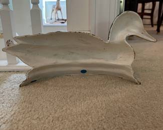 A29 - $30. Cast Iron Mallard Door Stop. Measures 16" wide x 5" deep x 9" tall. Unsigned/ No marks.