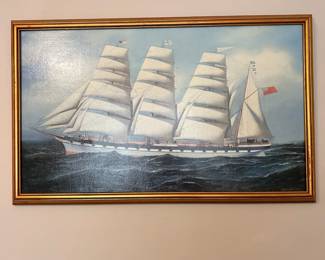 C2 - $25. "The Forteviot" by Antonio Jacobsen. Framed Print. Measures 34.5" wide x 21" tall.