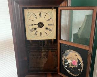 S31 - $50. Antique 1874 Welch Ogee Clock Case - no weights.