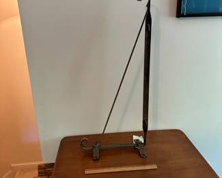 U45 - $50. Wrought Iron Sign Hanger Very Vintage / Antique. Measures 28" wide x 5.75" deep x 13" tall.