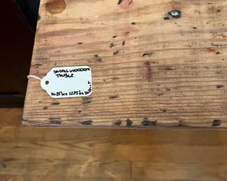 D50 - $150. Small Primitive Farmhouse Table. Measures 36.25" wide x 22.75" deep x 26.75" tall.