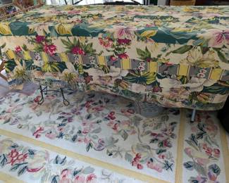 S9 - $40. Vintage Strip Quilt. Measures 65"x 80". Some staining on the back that may come out.
