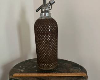 F9 - $35. Vintage Soda Siphon. Measures 14" tall