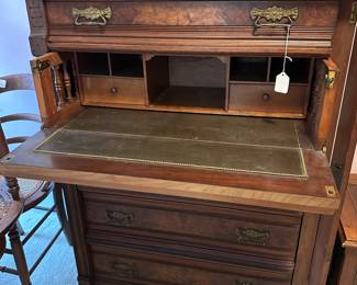 A15 - $400. 5 drawer Lockside Butlers Desk - no key. Measures 34.5" wide x 21" deep x 46.5" tall. All drawers slide. 2nd drawer opens into a desk. Excellent Condition!