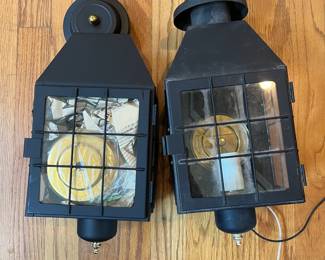 F56- $60 Set of UL Outdoor Lanterns. Measures 6.5wx15t