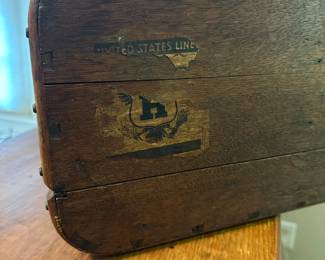 C29 - $475. United States Lines Wooden Trunk in EXCELLENT condition!