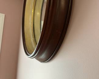 A19 - $50 Walnut Shadow Box Mirror measures 17.25" wide x 21" tall.