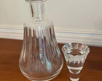 D11- $100. Baccarat Piccadilly Decanter. Measures 8.5" tall.