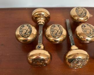 L64 - $650. Set of 8 Brass Eagle Knobs. (Came out of a building in Washington DC they were renovating.)