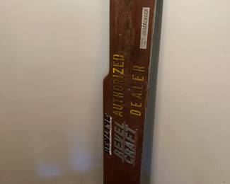 U50 - $475. Authorized Dealer Wooden Sign. Measures 103.5" wide x 13.5" tall. Revel Craft. Revline. ***Note Measurements - you will need a truck to move!