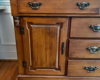 D53- $150. Young Republic Group Indiana, Solid Maple Buffet. Measures 52" wide x 19.25" deep x 33.25" tall.