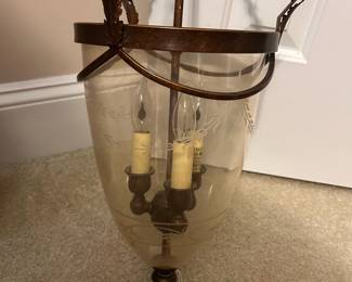 C21 - $50. Vintage Light Fixture. Hangs 34".