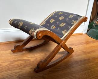 F25- $40. Foot Stool. Measures 13.5" wide x 13" deep x 23" tall