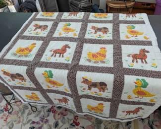 S5 - $30. Hand Quilted fabric panels. Measures 56" x 42"