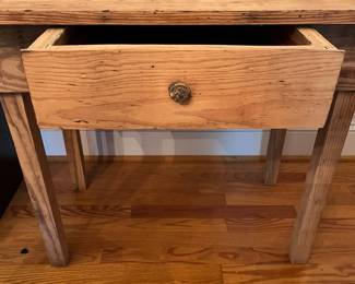D50 - $150. Small Primitive Farmhouse Table. Measures 36.25" wide x 22.75" deep x 26.75" tall.