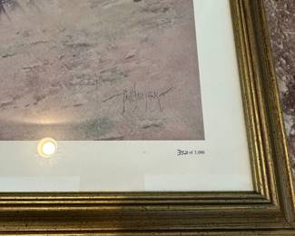 L2 - $40. "Hemp Harvest" Print. Bottom Reads 1991 Mrs. V. Benjamin Howard III. Paul Sawyier. Measures 24.25 wide x 17.25 tall. #353 / 3000.