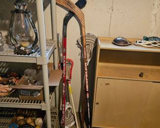 Vintage hockey sticks