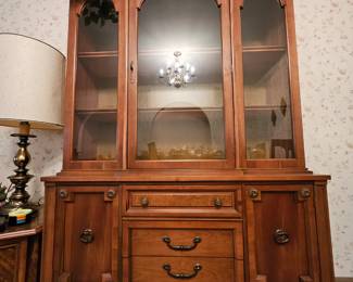 Bassett mid century china cabinet