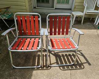 Vintage folding chairs 