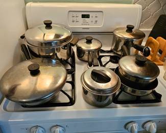 Vintage Revere ware pots