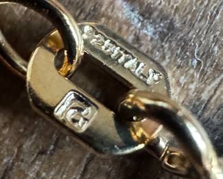 Sterling Silver Necklace with Sterling Silver Vermeil Two Tone Emerald Sapphire Ruby Mothers Pendant