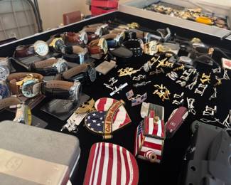 Large Collection of Men's Watches (New) & Cuff Links (New)