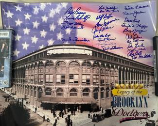Legacy of Brooklyn Dodgers Autographed Poster (COA included)