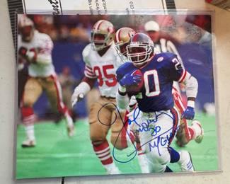 Photo Autographed by Joe Morris (COA included)