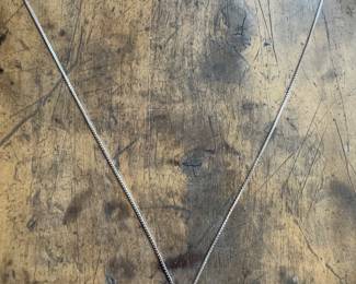 Sterling Silver Necklace with Sterling Silver & Topaz Blue Pendant