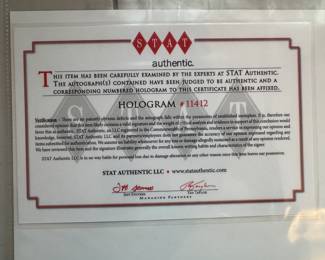 Photo Autographed by Muhammad Ali (STAT COA included)