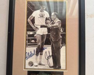 Framed Photgraph "UCLA's the Student & the Teacher" Autographed by Kareem Abdul Jabbar & Coach John Wooden (Gallery of Dreams COA)
