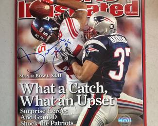 Sports Illustrated February 2008 Autographed by David Tyree (In the Game Collectibles COA Included)