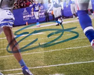 Framed Photograph Autographed O'Dell Beckham Catch / Steiner Sports Sticker COA