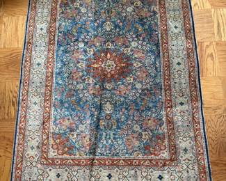 Hand-Woven Silk Persian Rug (61"L x 43"W)